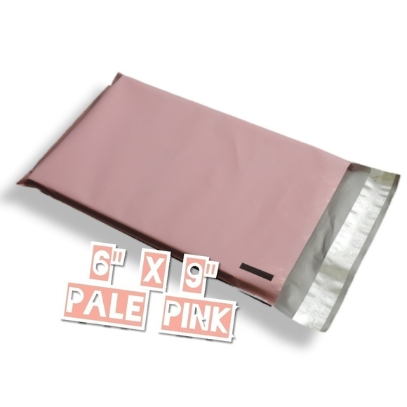 100 Poly Mailers 6x9 Pale Pink - Picture 2 of 3